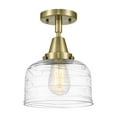 thumbnail image 5 of Innovations Lighting  Caden Bell - 1 Light 8" Flush Mount Satin Gold/Clear Deco Swirl, 5 of 5