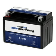 Zipp Battery YTX9-BS (9-BS 12 Volt,8 Ah, 120 CCA) Motorcycle Battery for Kawasaki 750cc Zr750 Z750s 2006