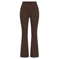 thumbnail image 4 of ThriftyPlait High Rise Flare Yoga Pants for Women Stretchy Crossover Waistband Flattering Bootcut Leggings Soft Workout Lounge Trousers for Gym, 4 of 7