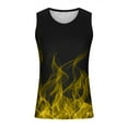 thumbnail image 3 of AIEOTT Flame Print Shirt Men Fashion Sleeveless Vest Graphic Print Tank Top Casual Crewneck Shirts Summer Cut off Shirts, 3 of 4