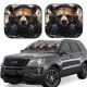 thumbnail image 1 of Balery Urban Bear With Headphones Parasol para parabrisas de coche de 2 piezas | Parasol plegable para parabrisas delantero de coche para la mayoría de sedanes-Medium, 1 of 6