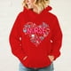 thumbnail image 3 of Sudadera con capucha de manga larga con estampado de amor de enfermera para mujer, informal, para invierno y otoño, 3 of 4