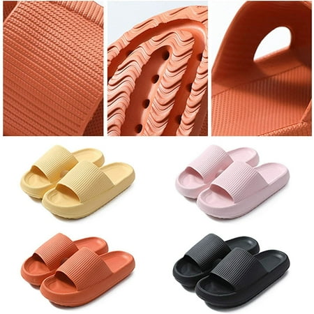 

Anti-Slip Pillow Slides Sandals Soft Slippers Height Boosting Home Outdoor Shoes