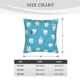 thumbnail image 4 of Bingfone Cute Healthy Teeth Linen Throw Pillow Covers Cushion Case Pocket Button Vintage Farmhouse Pillowcase For Sofa Couch Bed 18"X18", 4 of 9