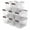 Clear-7 Quart, variant on Black 4 Quart Plastic Storage Latch Bins, 8 Pack
