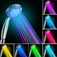 thumbnail image 3 of 7 Colour LED Automatic Changing Bright Light Water Bathroom Home Shower Head, 3 of 10