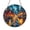 Acrylic 3.5 Inch, variant on Colorful City Street Stained Glass Suncatcher Window Hanging Decor, Round Urban Skyline and Lamp Post Glass Art Panel, Decorative Nighttime Scene Window Ornament for Living Room