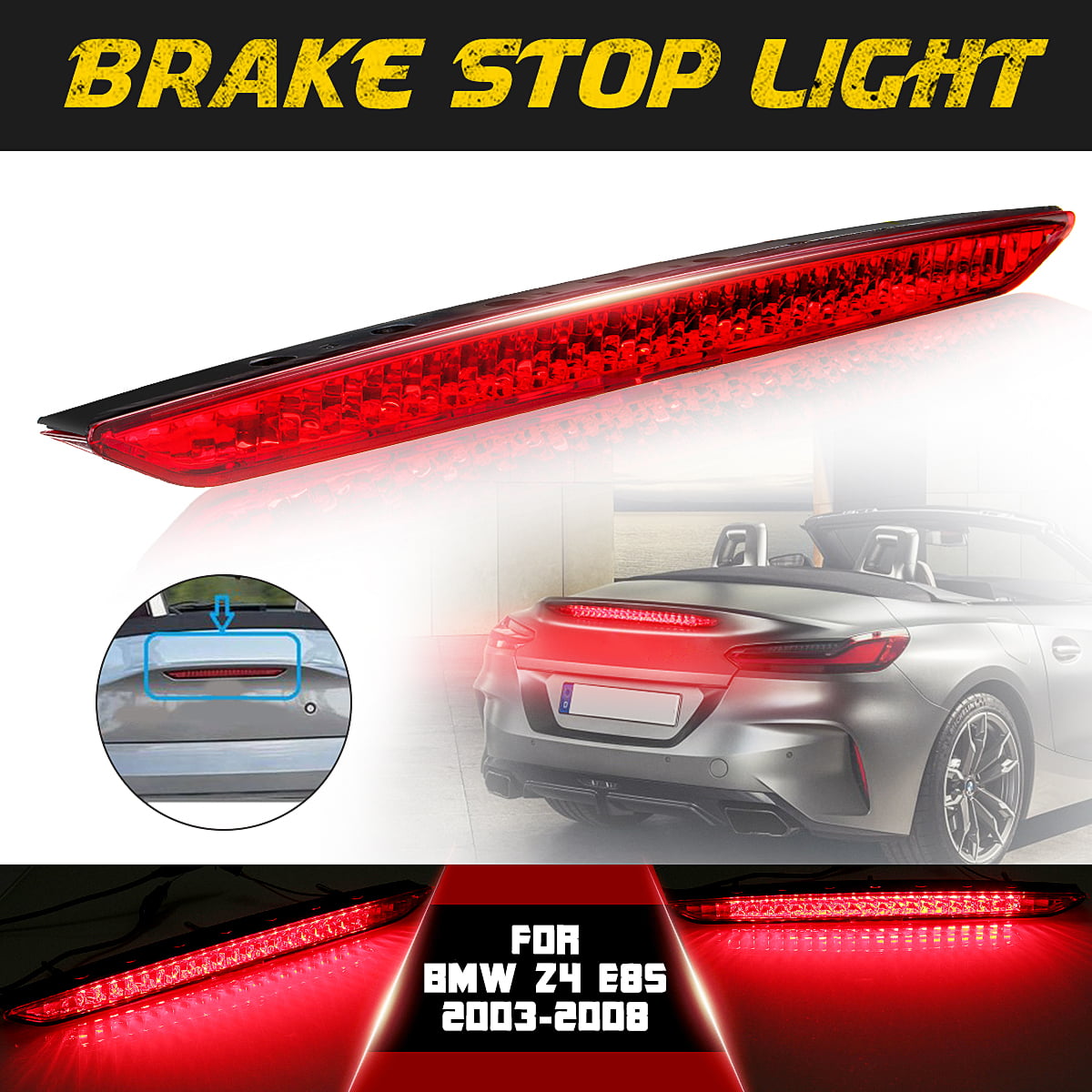 For BMW Z4 E85 2002-08 LED High Level Brake Light Lamp Clear Lens 63256930246 rr