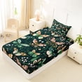 thumbnail image 4 of Erosebridal Pink Green Butterfly Twin Sheet Sets for Girls, Tropical Blossoms Leaves Bedding, 3 Pieces, 1 Flat Sheet 1 Fitted Sheet and 1 Pillowcase, 4 of 5