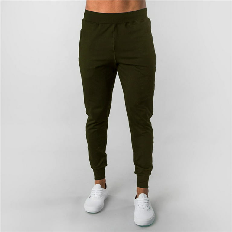 Fashion (CC384ArmyGreen)Jogger Sweatpants Track Pants Men Slim Fit Workout  Trousers Male Multi-pocket Casual Skinny Pants Men's Zipper Design  Sportswear OM @ Best Price Online
