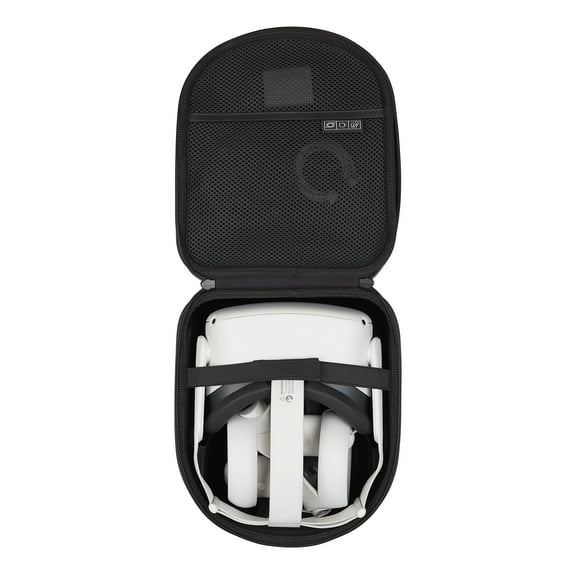 onn Hard Shell Case for Meta Quest 2, Black