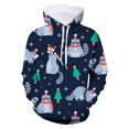thumbnail image 2 of Bysome Toddler Boys Hoodies Sweatshirts Size 7-8 Years Little Girls Unisex 3D Christmas Dinosaur Printed Pullover For Girls With Pocket Long Sleeve Crew Neck Cute Print Boys Tops Navy, 2 of 3