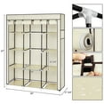 thumbnail image 6 of O'Force Portable Closet Storage Organizer Wardrobe Clothes Rack 10 Shelves Non Woven Fabric Cover Steel Tube Plastic Connector Zippered Dustproof Water Proof 67”, 6 of 11