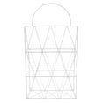 thumbnail image 2 of DOLITY File Holder Metal Organizer, Rack Holder,Storage Basket for ,Books, Newspapers White, 2 of 8