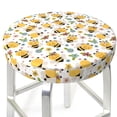 thumbnail image 3 of Bingfone 14 Inch Padded Round Bar Stool Cover Cushion With Elastic Fabric Round Chair Seat - Bee And Flowers, 3 of 7