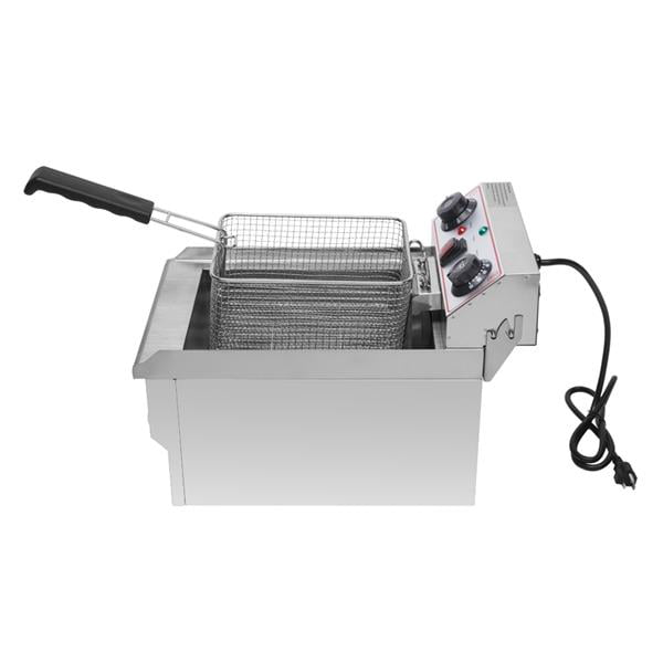 Deep Frying Pan Commercial Stall Electric Fryer Single Cylinder Single  Sieve Deep Frying Pan Large Capacity