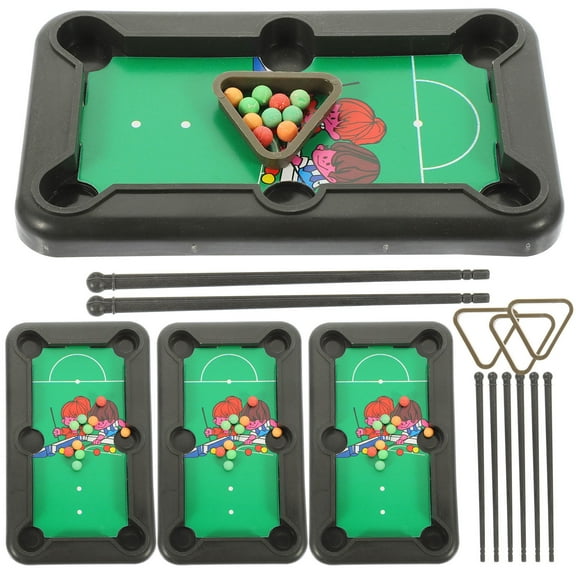 LEORX 4 Sets Pool Table Top Game Plastic Entertainment Living Room Activities