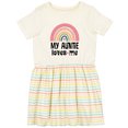 thumbnail image 3 of Inktastic My Auntie Loves Me Niece Rainbow Girls Toddler Dress, 3 of 5