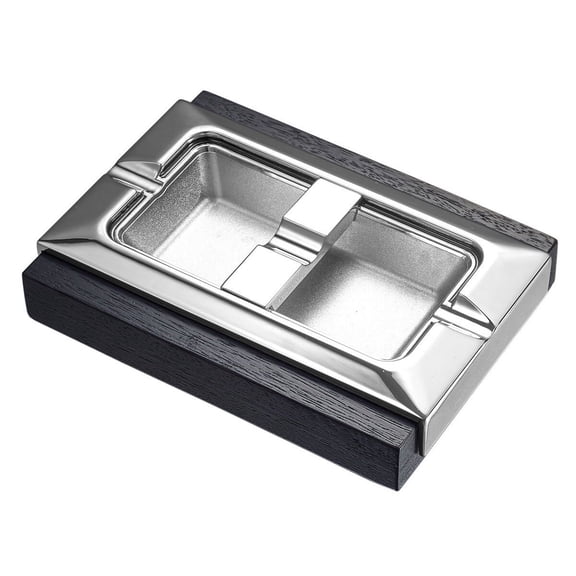 Visol Stadium Rectangular Metal and Wood 2-Cigar Ashtray