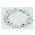 thumbnail image 1 of Anemone Flower Cutting Board, Delicate Peony Rose Brunia Eucalyptus Leaves Round Wreath, Decorative Tempered Glass Cutting and Serving Board, Large Size, Almond Green Pale Pink, by Ambesonne, 1 of 1