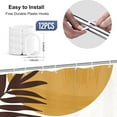 thumbnail image 4 of Abstract Mid Century Shower Curtain - 71W by 71H Inch Minimalist Modern Neutral Aesthetic Contemporary Geometric Leaves Plant Arch Polyester Fabric Includes 12 Hooks, 4 of 5