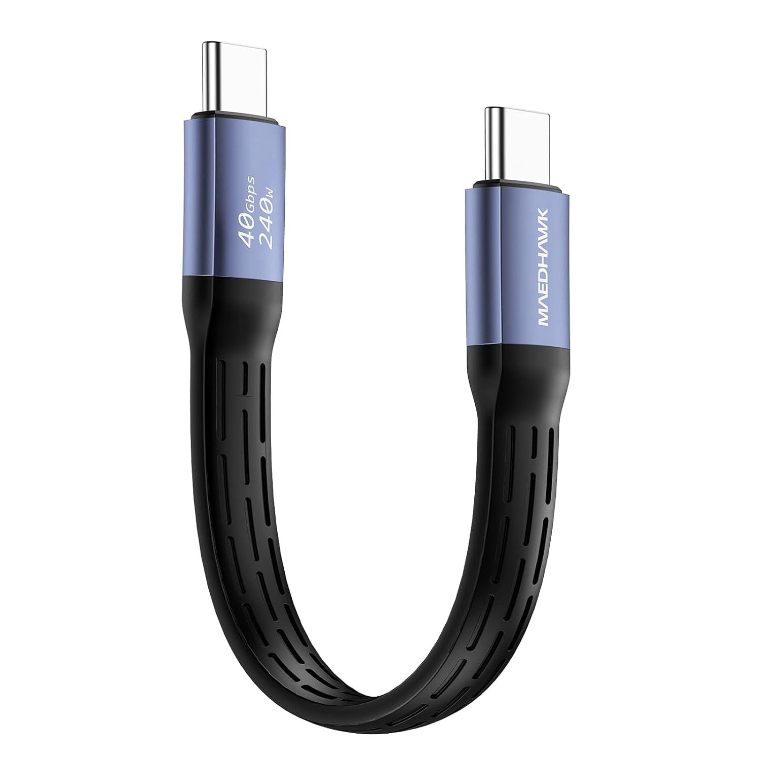 RGHJAR-Short USB-C Cable, 240W PD Fast Charging, 40Gbps Data Transfer, USB C to C Short Cable [5.9 inch] for Phone, ipad, Android, Laptop, External SSD and More Type-C Devices
