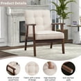 thumbnail image 3 of Bonzy Home Accent Chair Mid Century Modern Upholstered Armchair with Wood Frame for Living Room Bedroom Study Room, Easy Assembly, Beige, 3 of 7