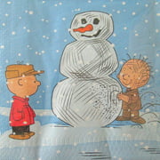 Peanuts Christmas Lunch Napkins - Party Supplies - 16 Pieces