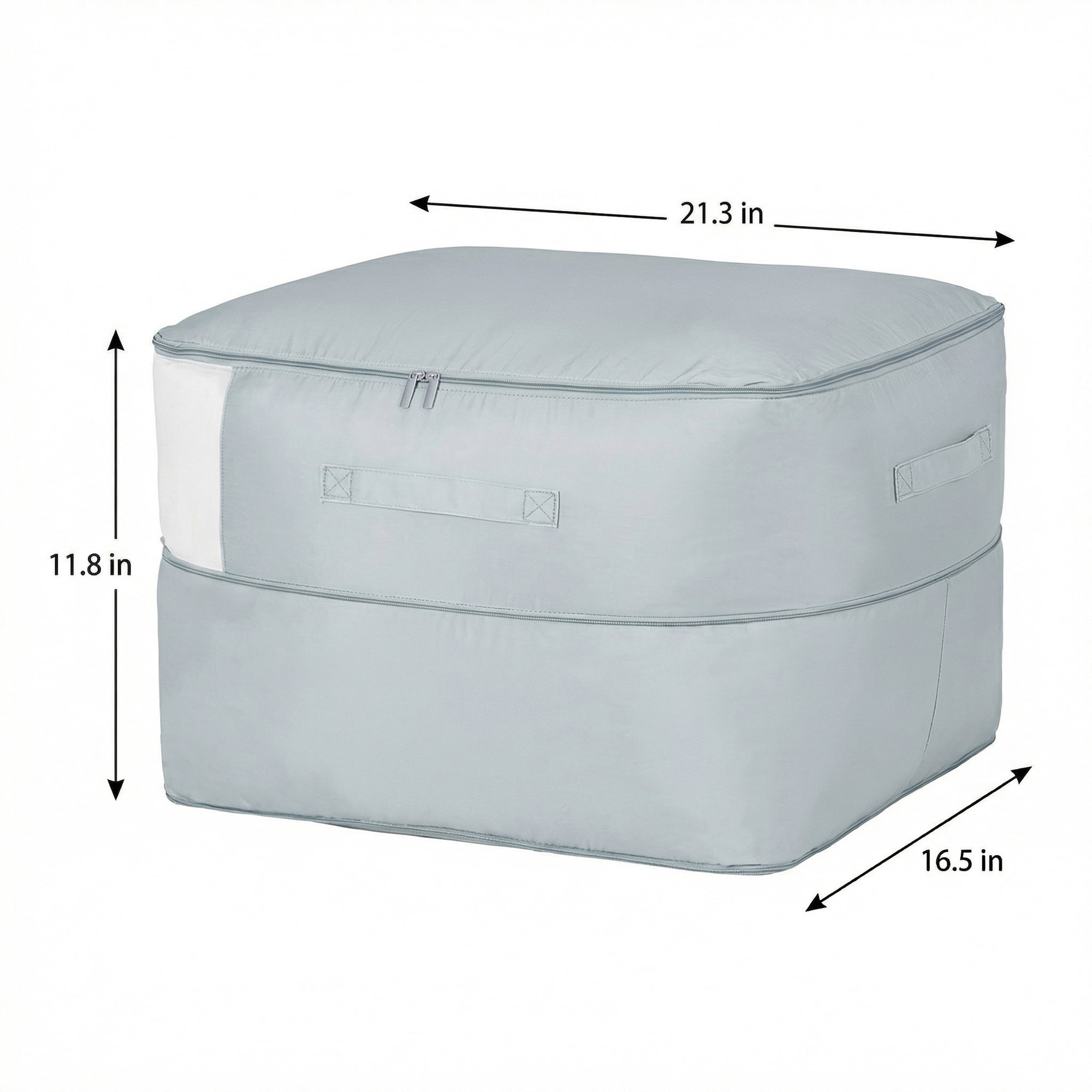 Unique Bargains 1Pc Clothes Expandable Storage Bag Light Grey 21.3*16.5*11.8in