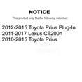 thumbnail image 2 of CMX Front Disc Brake Rotors and Ceramic Pads Kit for Car Toyota Prius Lexus CT200h Plug-In K8C-100500, 2 of 11