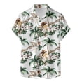 thumbnail image 5 of Summer Hawaiian Print Button Down Shirt for Women Floral Open Front Casual Blouse Short Sleeve Turn Down Collar White XXXXXXL, 5 of 7