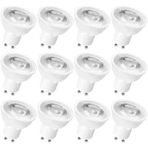 Luxrite MR16 GU10 LED Bulbs Dimmable, 50W Halogen Equivalent, 500 Lumens, 120V, Enclosed Fixture Rated (12 Pack) 3000K (Soft White)