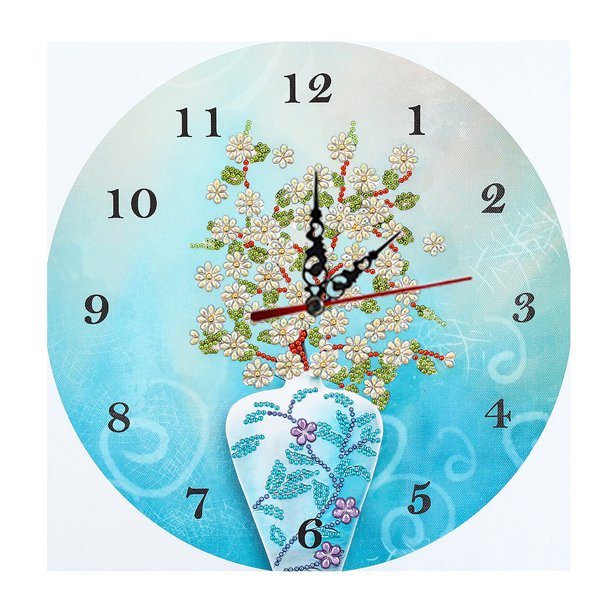 Reloj de diamante en forma especial de taladro de pieza de bricolaje reloj de dormitorio de casa de resina de mosaico 5D Hugtrwg Para estrenar