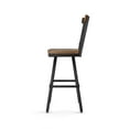 thumbnail image 4 of Amisco Jasper 30 In. Swivel Bar Stool - Light Brown Distressed Wood / Black Metal, 4 of 10