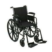 Drive Medical Cruiser III Light Weight Wheelchair with Flip Back Removable Arms, Adjustable Height Desk Arms, Swing away Footrests, 20"