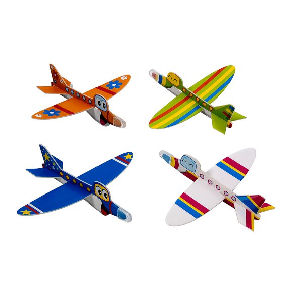 Fun Express Cartoon Airplane Foam Gliders - 24 Pc