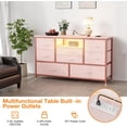 thumbnail image 4 of Jojoka 8-cajón LED cómoda mesa de TV con power outlet, suitable para 55\, 4 of 7
