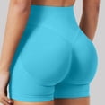 thumbnail image 2 of Pantalones cortos sin costuras para mujer que realzan el trasero: pantalones cortos de yoga de cintura alta para el gimnasio, tejido elástico en 4 direcciones, cintura cónica para hacer ejercicio, 2 of 5