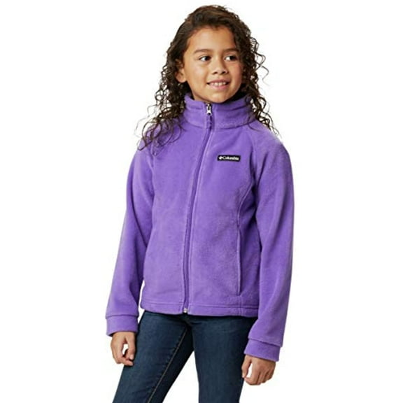 Columbia Girls Benton Springs Fleece Jacket, Grape Gum, XX-Small - Little