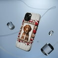 thumbnail image 5 of DistinctInk Tough Case for Apple iPhone 14 (6.1" Screen), Compatible with MagSafe Charging - Valentine's Day Spinoni Italiani Puppy, 5 of 6