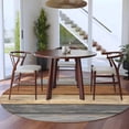 thumbnail image 5 of Farmhouse Haze Blue Brown Round Rug 7ft Washable Circle Rugs Non Slip Vintage Wooden Striped Large Area Rug Indoor Floor Carpet for Bedroom Kitchen Living Room Home Office Dining Room Nursery, 5 of 8