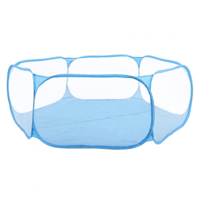 Transparent Portable Small Pet Playpen, Pink Pet Folding Fence, Pets For Outdoor Blue