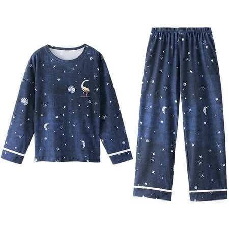 

Women Fashion Printed Sets Wear Lounge Wear Pocket Home Sleep Set Tops+Pants Female Chemise Nightie Nightwear