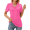 Rose, variant on Rosvigor Womens Tops Short Sleeve Polo Shirts for Women V Neck Blouses Summer Tunics Shirts with Collar