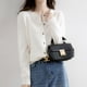 thumbnail image 3 of 24 primavera y otoño nuevo cárdigan de punto con cuello redondo suéter fino para mujer suéter de lana de estilo occidental suelto y versátil Top C, 3 of 3