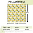 thumbnail image 2 of Yellow Lemon Fruit Slices White Pattern Square Fitted Tablecloth with Elastic Edge,Square Table Cover,Washable Elastic Table Cover for Home Kitchen Party Decor 34"x34", 2 of 6