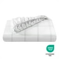 thumbnail image 6 of Bare Home Luxury 1800 Collection Fitted Sheet, Ultra-Soft, Deep Pocket, Queen, Modern Plaid - White/Gray, 6 of 6
