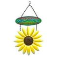 thumbnail image 3 of Flor colgante de pared de hierro metálico, cartel de bienvenida para puerta dentera, licencia de porche, casa de vacaciones, hogar, exterior, decoració Amarillo perfecl Cartel de bienvenida, 3 of 8
