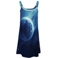 thumbnail image 4 of Galaxy Star Outer Space Women's Summer Dresses 2025 Beach Casual Sleeveless Floral Print Tank Loose Sundress, 4 of 8