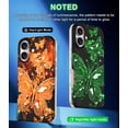 thumbnail image 2 of Meshine for iPhone 16 Case,Glow in The Dark Butterfly Slim Fit Protective Anti Scratch Phone Cover for Women Girls,Orange, 2 of 6